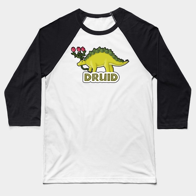 Dungeons and Dinos RPG - DRUID Baseball T-Shirt by RickSoleni